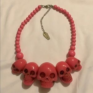 Kreepsville666 pink skull necklace kreepsville 666